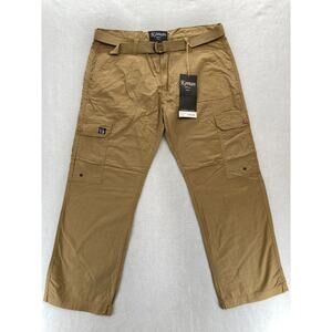 Vintage Koman Cargo Pants Mens 42x32 Relaxed Straight‎ Brown Belted Y2K Skater